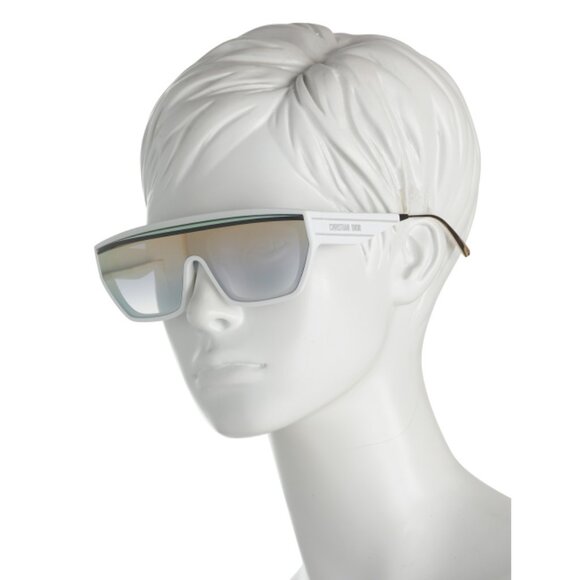 DIOR White 141mm Shield Sunglasses - Picture 2 of 2